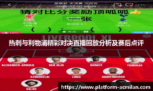 热刺与利物浦精彩对决直播回放分析及赛后点评
