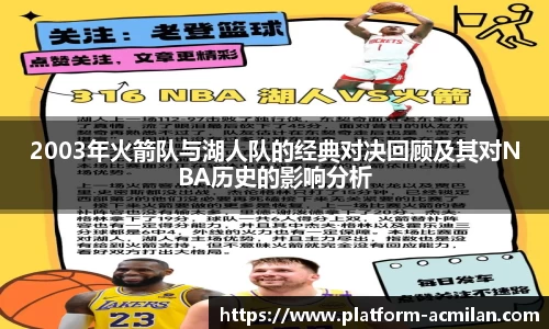 2003年火箭队与湖人队的经典对决回顾及其对NBA历史的影响分析